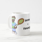 愛=テニス コーヒーマグカップ (正面左)