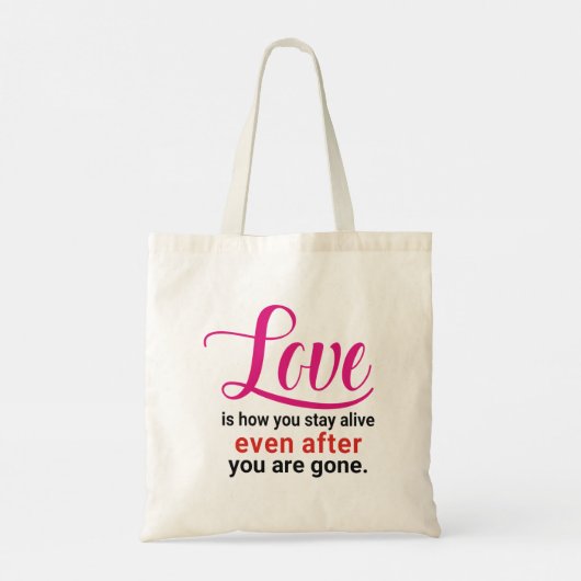 愛 トートバッグ (裏面)