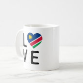 愛 – ナミビア国旗 コーヒーマグカップ (正面左)