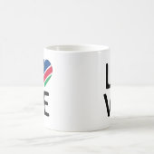 愛 – ナミビア国旗 コーヒーマグカップ (中央)