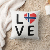 愛 – ノルウェー国旗 クッション (ブランケット)