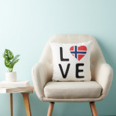愛 – ノルウェー国旗 クッション (椅子)