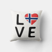 愛 – ノルウェー国旗 クッション (裏面)