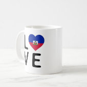 愛 – ハイチ国旗 コーヒーマグカップ (正面左)