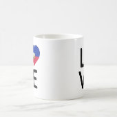 愛 – ハイチ国旗 コーヒーマグカップ (中央)