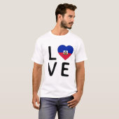 愛 – ハイチ国旗 Tシャツ (正面フル)