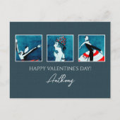 愛.ハッピーバレンタインデー。アールデコ シーズンポストカード (正面)