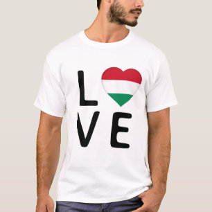 愛 – ハンガリー国旗 Tシャツ
