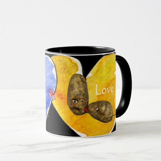 愛/ハートのマグのおもしろいなポテト マグカップ (正面右)