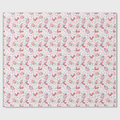 愛、ハート、ドワーフ ラッピングペーパー (フラット)