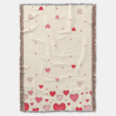 愛、ハート、バレンタイン結婚、の – 毛布 (正面縦)