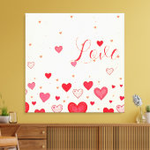 愛、ハート、ヴァレンティ結婚ン、の – キャンバスプリント (インサイチュ (リビング))