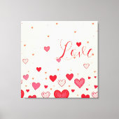 愛、ハート、ヴァレンティ結婚ン、の – キャンバスプリント (正面)