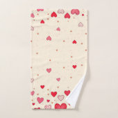 愛、ハート、ヴァレンティ結婚ン – Bath Toolo Set バスタオルセット (ハンドタオル)