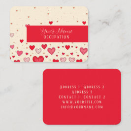 愛、ハート、ヴァレンティ結婚ン – Business Card 名刺
