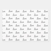 愛、ハート、唇、バラとストライプ ラッピングペーパーシート (正面2)