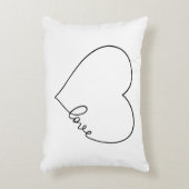  – 愛 – ハート – 手書き アクセントクッション (正面(垂直))