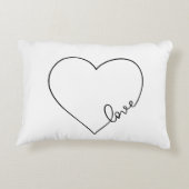  – 愛 – ハート – 手書き アクセントクッション (裏面)