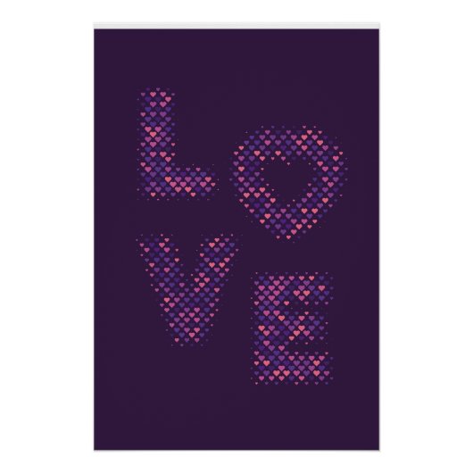 愛、ハート、紫。 ポスター (正面)