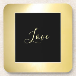 "愛" ハード プラスチック コースター