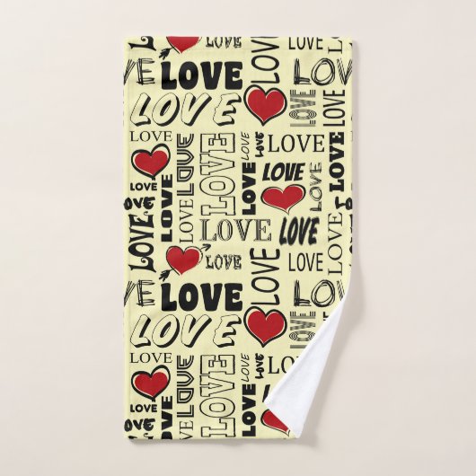 愛 バスタオルセット (ハンドタオル)