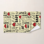 愛 バスタオルセット (ハンドタオル)