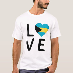愛 – バハマ国旗 Tシャツ