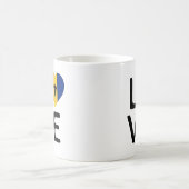 愛 – バルバドス国旗 コーヒーマグカップ (中央)