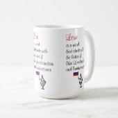 愛、バレンタおもしろいインの詩 コーヒーマグカップ (正面右)