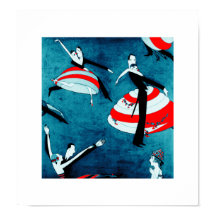 愛.バレンタインデーのギフトアールデコプリント