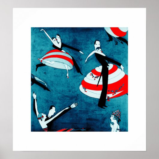 愛.バレンタインデーのギフトアールデコプリント ポスター (正面)