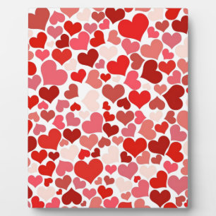 愛，バレンタイン，日，ハート，女性，ピンク，バラ フォトプラーク