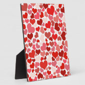 愛，バレンタイン，日，ハート，女性，ピンク，バラ フォトプラーク (側面)