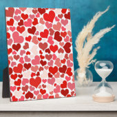 愛，バレンタイン，日，ハート，女性，ピンク，バラ フォトプラーク (側面)