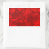 愛，バレンタイン，日，ハート，女性，ピンク，バラ 長方形シール (バッグ)