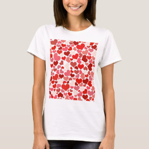愛,バレンタイン,日,ハート,女性,ピンク,バラ Tシャツ