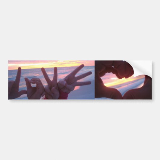 愛 バンパーステッカー (正面)