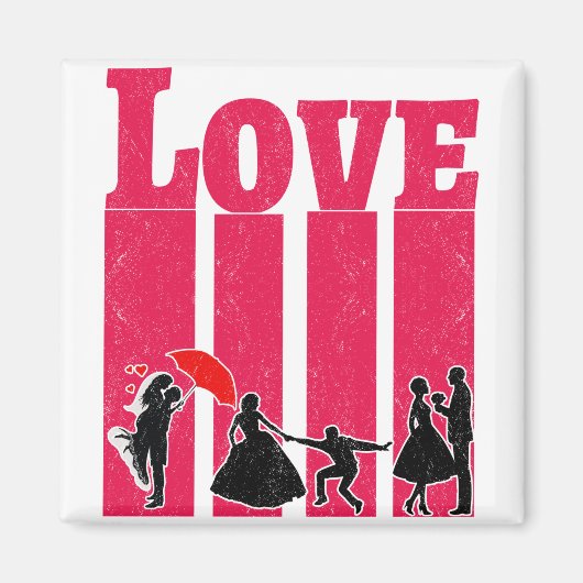 愛 |バ最高のンタインの贈り物 マグネット (正面)