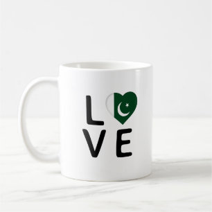 愛 – パキスタン国旗 コーヒーマグカップ