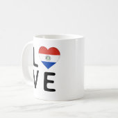 愛 – パラグアイ国旗 コーヒーマグカップ (正面左)