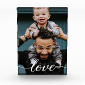 「愛」パーソナライズされたスクリプトパパ用フォトブロック フォトブロック (正面)