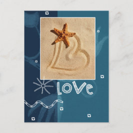 愛.ビーチテーマバレンタインデー シーズンポストカード