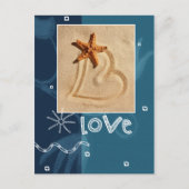 愛.ビーチテーマバレンタインデー シーズンポストカード (正面)