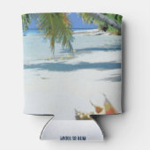 愛+ビーチ熱帯結婚式の日の好意 缶クーラー (裏面)