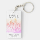 *~* "愛"ピンクス結晶イベント結婚式スワッグ キーホルダー (裏面)