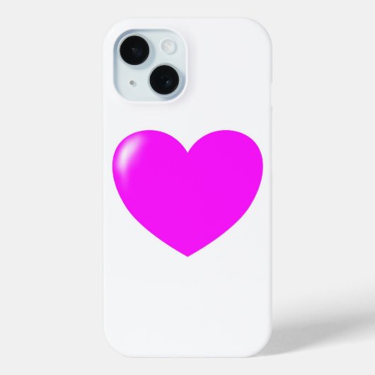 愛 – ピンクハートオンホワイト – かわいい Case-Mate iPhoneケース (裏面)