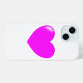 愛 – ピンクハートオンホワイト – かわいい Case-Mate iPhoneケース (裏面 (横))