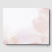 愛 | ピンクハート&ウォーター結婚カラーズゲストブック ゲストブック (裏面)