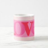 愛 |ピンク色 コーヒーマグカップ (中央)