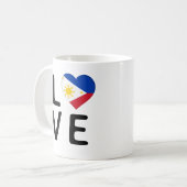 愛 – フィリピン国旗 コーヒーマグカップ (正面左)